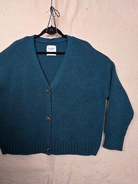 Abercrombie & Fitch Oversized Cardigan Green Size XL